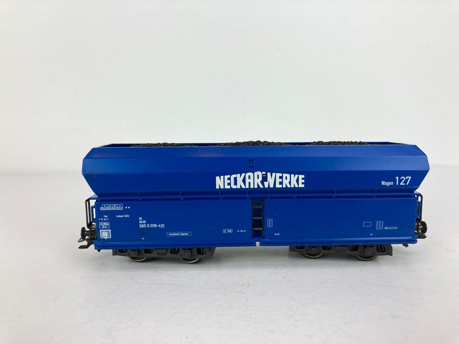 Märklin 84623 - Blauwe zelflosser 'Neckarwerke' - DB - Goederenwagon