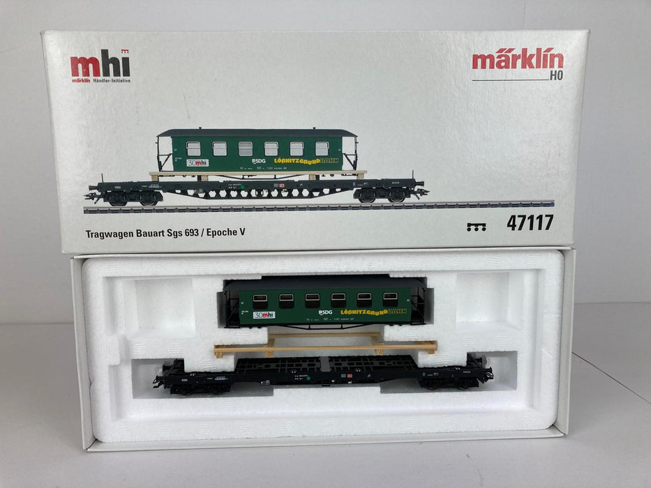 Märklin 47117 - Tragwagen Sgs 693 - Beladen met MHI Wagon
