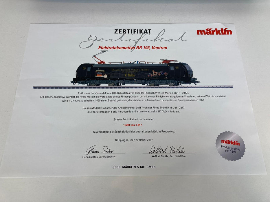 Märklin 36187 - INSIDER - BR 193 "Vectron" - Märklin Special