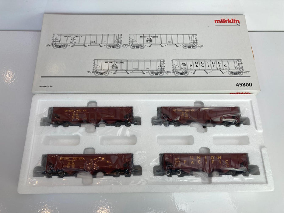 Märklin 45800 - Set 4 x Amerikaanse Stortgoedwagens - "Hopper Cars" - Union Pacific