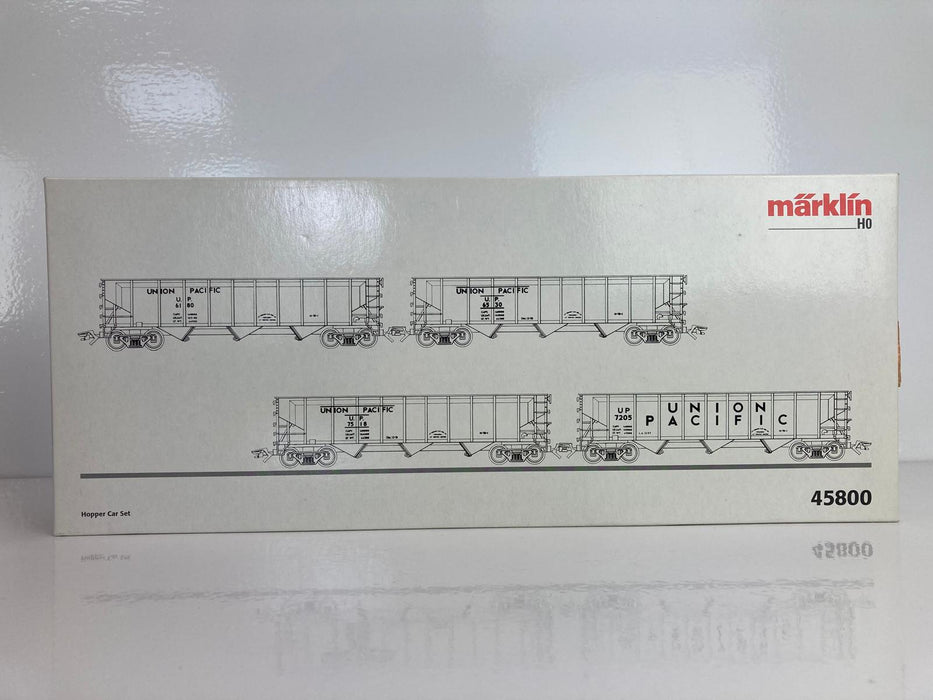 Märklin 45800 - Set 4 x Amerikaanse Stortgoedwagens - "Hopper Cars" - Union Pacific