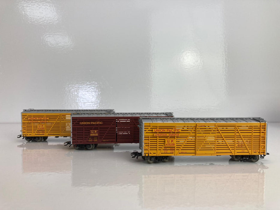 Märklin 45690 - 3 x Amerikaanse Boxcars - "Stock Cars" - Union Pacific