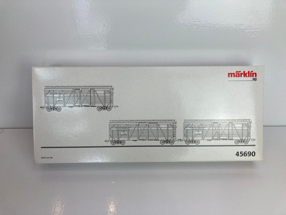 Märklin 45690 - 3 x Amerikaanse Boxcars - "Stock Cars" - Union Pacific