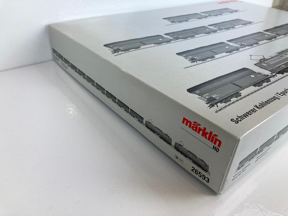 Märklin 26593 - 12-Delige Treinset - DB BR 151 in Dubbeltractie + Zelflossers