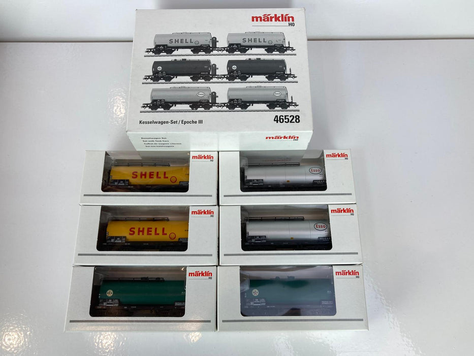 Märklin 46528 - Ketelwagen Set DB - Shell, Esso, DEA