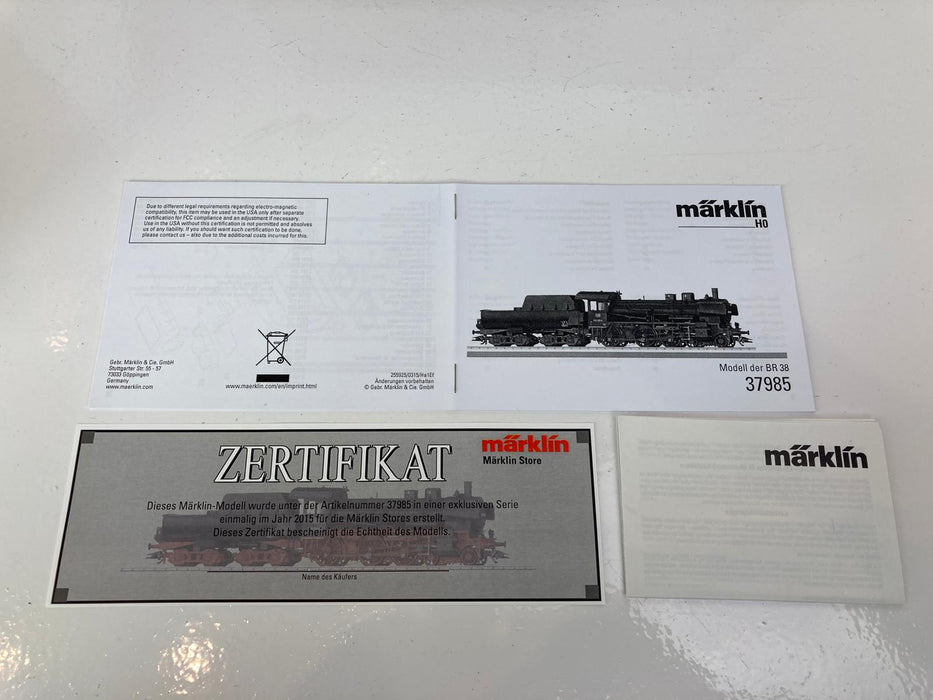 Märklin 37985 - BR 38 DB - Weathered - Personentrein Stoomlocomotief (P8)