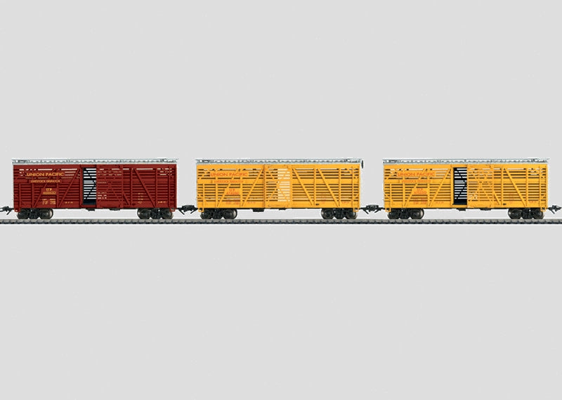 Märklin 45690 - 3 x Amerikaanse Boxcars - "Stock Cars" - Union Pacific