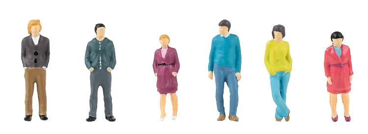 Faller H0 - 151608 - Set van 6 Figuren - Wachtend op Straat