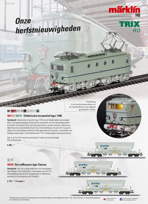 Märklin 38111 - Elektrische Locomotief - NS Serie 1125 - Turquoise - MFX+ & Sound
