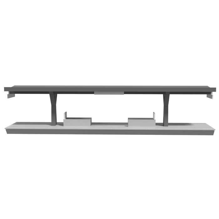 H0 - Märklin C-Rails - Modulair Station - V-Dak - 302mm (Faller Afmeting)