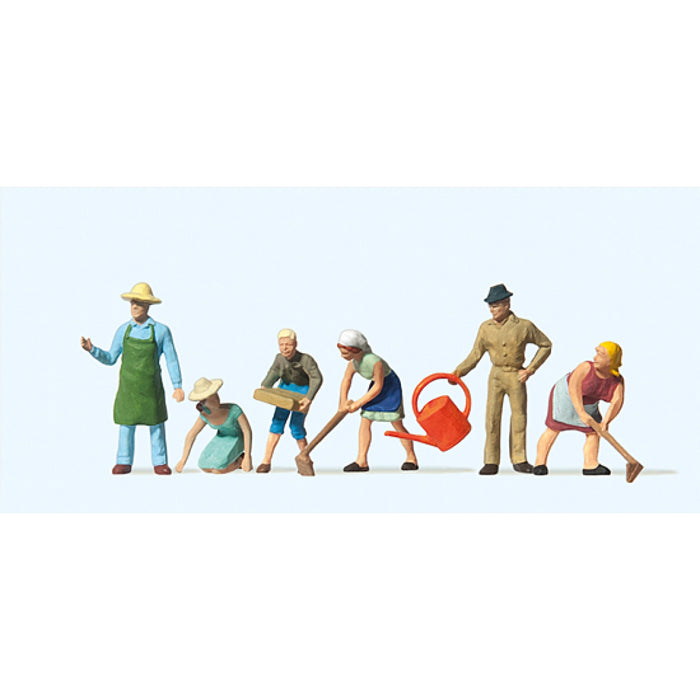 Preiser H0 - 14081 - Set van 6x Tuin Figuren