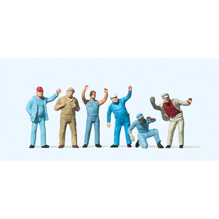 Preiser H0 - 14127 - Set van 6x Vrachtwagen Bestuurders - Transport